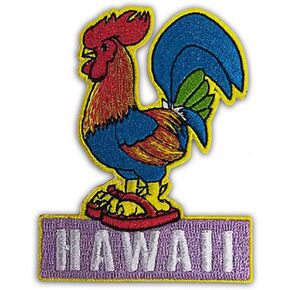 Hawaii Iron-On Embroidery Patch Island Chicken Rooster