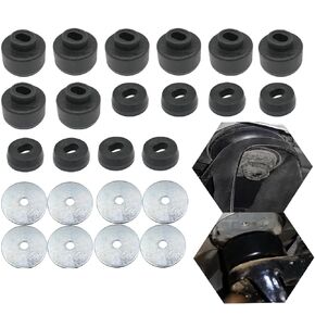 Lostar 7-141-Black Black Body and Cab Mount Mount Liting for 1999-2014 Chevy Silverado & 1999-2014 GMC Sierra 2WD/4WD (16 pcs)