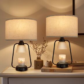 Candle Warmer Lamp with Timer Dimmable Table Lamp for New Home Decor,Birthday Gifts Wax Warmer Lamp for Jar Candles with 3 Bulbs