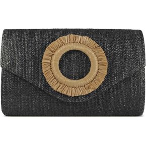 Straw Clutch Purse for Women,Summer Beach Bag,Envelope Evening Clutch Handbags for Formal Party Wedding 2025