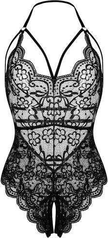 Lollo Vita Women Lingerie Bodysuit Admoit Floral Babydoll One Piece Sleepwear in Kuwait