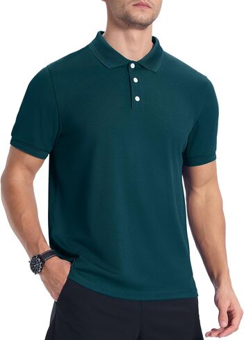 ZITY Men's 3 Pack Polo Shirts Short Sleeve Moisture-Wicking Golf Shirt Business Causal Tops in Saudi Arabia
