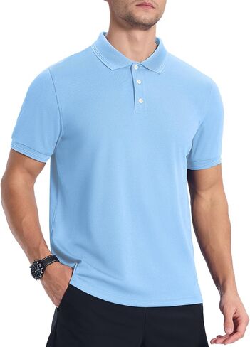 Zity Men's 3 Pack Pack Polo Dorts Short Sleeve Moisture-Wicking Golf Shirt Tops Coreal Tops in Saudi Arabia