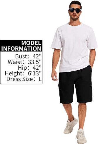 Mens Sweat Shorts with Cargo Pockets Athletic Fleece Short Pants Summer Outerwear in Saudi Arabia