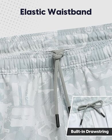 maamgic Men's Gym Running Shorts 7 Inch Quick Dry Athletic Workout Shorts with Zipper Pockets No Liner in Saudi Arabia