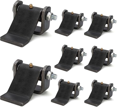 Heavy Duty Dump Trailer Hinges, 8 Pack, Black, Steel, Unfinished, Surface Mount in Saudi Arabia