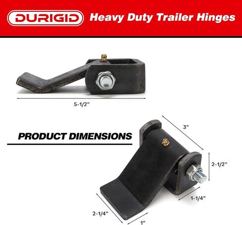 Heavy Duty Dump Trailer Hinges, 8 Pack, Black, Steel, Unfinished, Surface Mount in Saudi Arabia