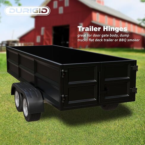 Heavy Duty Dump Trailer Hinges, 8 Pack, Black, Steel, Unfinished, Surface Mount in Saudi Arabia