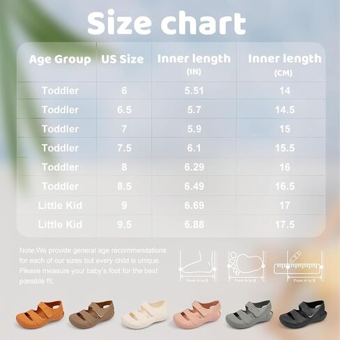 HsdsBebe Little Kids Beach Sandals Toddler Boys Girls Jelly Sandals Closed-Toe With Anti-Slip Rubber Sole Children Summer Outdoor Water Shoes in Saudi Arabia