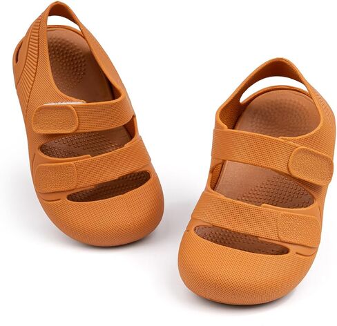 HsdsBebe Little Kids Beach Sandals Toddler Boys Girls Jelly Sandals Closed-Toe With Anti-Slip Rubber Sole Children Summer Outdoor Water Shoes in Saudi Arabia