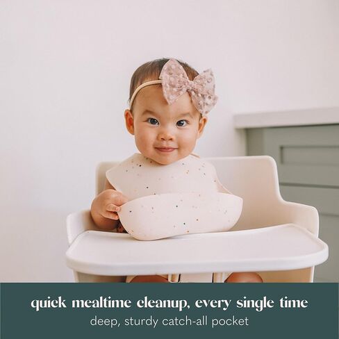 AVA + OLIVER Silicone Bib Set - Adjustable Waterproof Bibs - Set of 2 in Saudi Arabia