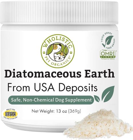Wholistic Pet Organics DE للكلاب درجة الغذاء العضوي للكلاب - 13 أونصة - سيليكا المياه العذبة الآمنة وغير الكيميائية تعمل على تحسين الصحة العامة in Kuwait
