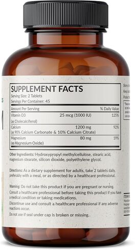 Futurebiotics Calcium 1200 MG Per Serving Sustained Release with Vitamin D3 1000 IU Per Serving Non-GMO, 90 Vegetarian Tablets in Kuwait