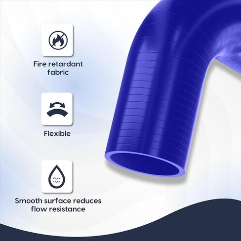 Endure 90 Degree Elbow Coupler Silicone Hose 4-Ply, 4-Inch(102mm), Couplers for High Performance Vehicles, Intake Piping, Length(102mm), Thickness (5mm), Automotive Silicone Hose Black in Saudi Arabia