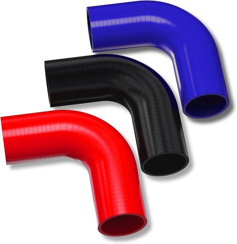 Endure 90 Degree Elbow Coupler Silicone Hose 4-Ply, 4-Inch(102mm), Couplers for High Performance Vehicles, Intake Piping, Length(102mm), Thickness (5mm), Automotive Silicone Hose Black in Saudi Arabia