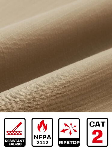 FR Ristop Pants for Men 6.5oz Flame Resistant Pants (2112& CAT2) 6-Pockets with Double Reinforced Knees in Saudi Arabia