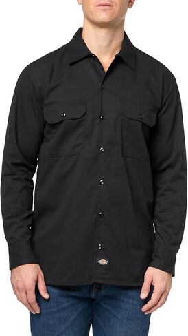 Dickies Men's Flex Relaxed Fit Long Sleeve Work Shirt in Saudi Arabia