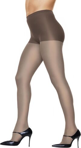 Hanes Plus Women's Silky Sheer Tights with X-Temp Technology, Control Top, Enhanced Toe in Kuwait