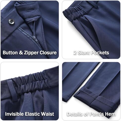 Lamgool Women's 2 Piece Set Double Breasted Blazer and Pants Suit Business Outfits for Work Office in Saudi Arabia