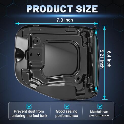 Fuel Filler Lid Fuel Gas Door Cover Compatible with 2005-2015 Toyota Tacoma 6 ft bed Replace 77305-04905 in Saudi Arabia