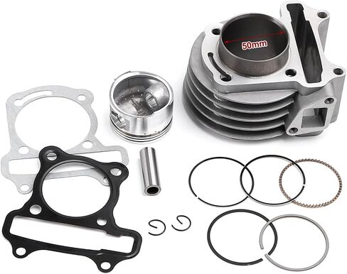 طقم إعادة بناء الأسطوانة العلوية من Minho مع حشية حلقة المكبس لـ GY6 50CC 100CC 139QMA 139QMB Engine ، 50mm Taotao in Kuwait