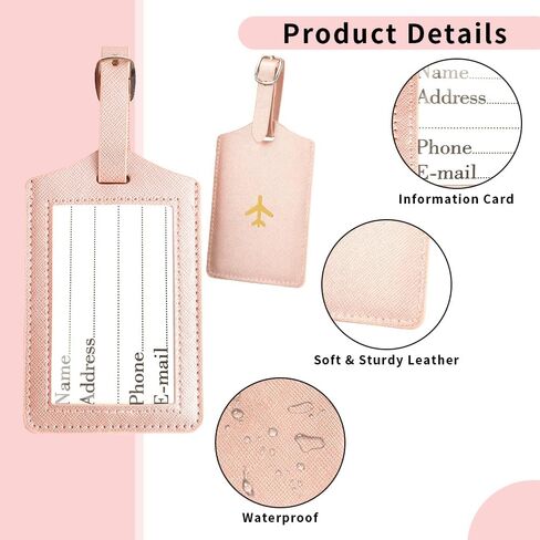 Initial Passport Holder and Luggage Tag Set Pink Leather Passport Holder Personalized Passport Cover for Travel Women Passport Book with Monogram Letter Travel Gifts Essentials for Women Travelers J in Kuwait