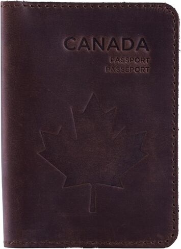 INCARNE Leather Passport Cover - Passport Wallet - Leather Passport Holder with Card Slots & Note Compartment, Vintage Brown in Kuwait