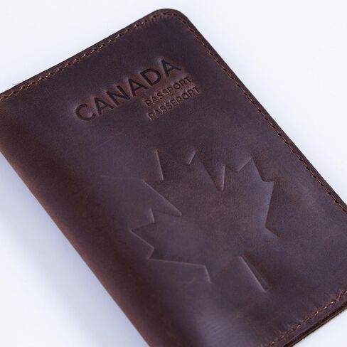 INCARNE Leather Passport Cover - Passport Wallet - Leather Passport Holder with Card Slots & Note Compartment, Vintage Brown in Kuwait