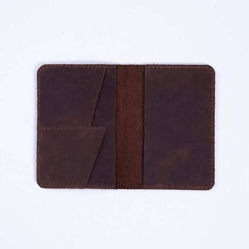 INCARNE Leather Passport Cover - Passport Wallet - Leather Passport Holder with Card Slots & Note Compartment, Vintage Brown in Kuwait