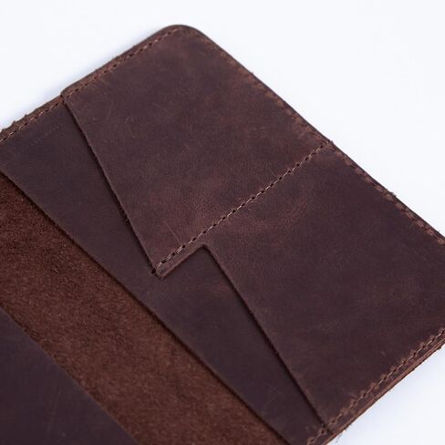 INCARNE Leather Passport Cover - Passport Wallet - Leather Passport Holder with Card Slots & Note Compartment, Vintage Brown in Kuwait