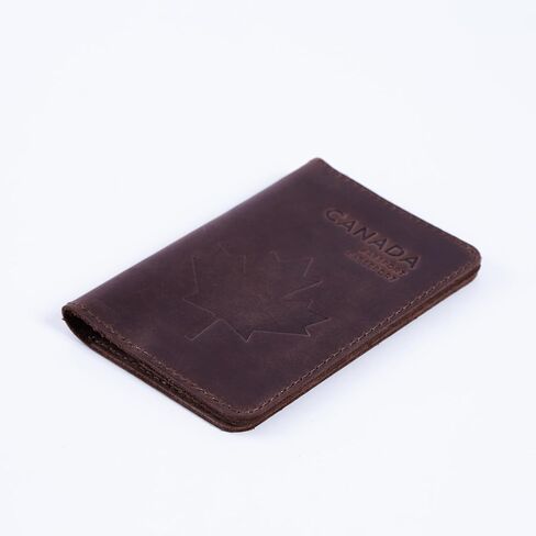 INCARNE Leather Passport Cover - Passport Wallet - Leather Passport Holder with Card Slots & Note Compartment, Vintage Brown in Kuwait