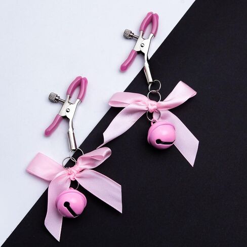 Nipple Clamp Adjustable Pressure Body Chains Stainless Steel Nipple Clips for Women Bow Nipple Clamps Non Piercing Body Jewelry for Women Faux Body Jewelry Clip on Jewelry in Kuwait