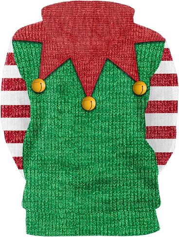 GRAJTCIN Kids Ugly Christmas Sweater for Boys Girls, Long Sleeves Hoodies Non-knited Sweatshirt in Saudi Arabia