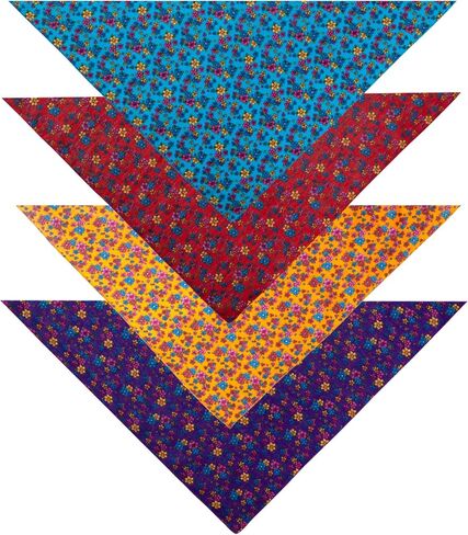 4 Pack Cotton Bandanas, Breathable Square Scarf Headwear, Headbands 22x22 inch - 100% Cotton Bandanas in Saudi Arabia
