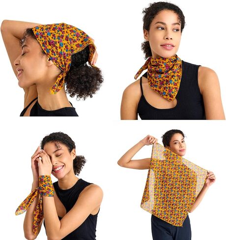 4 Pack Cotton Bandanas, Breathable Square Scarf Headwear, Headbands 22x22 inch - 100% Cotton Bandanas in Saudi Arabia