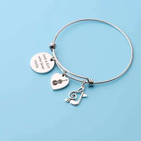 Zuo Bao Violin Lover Gift Music Jewelry Just a Girl Who Loves Violin Bracelet Violin Musical Instrument for Lovers in Saudi Arabia
