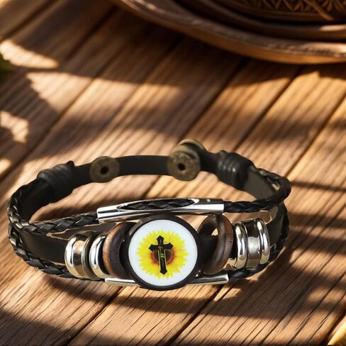 سوار آية الكتاب المقدس لمسح هاتف المسح ، وآية الكتاب المقدس اليومية مع وظيفة NFC ، وسوار الصلاة المسيحية للرجال والنساء ، والمواد المقاومة للماء المضفرة بالجلد ليس من السهل تلطيخها in Kuwait