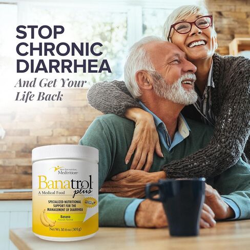 Medtrition Banatrol® مضاد الإسهال الطبيعي مع البريبايوتكس، تخفيف الإسهال المزمن، IBS، الإسهال المتكرر، أغذية طبية مدعومة سريريًا، 90 حصة غير إمساك (الأناناس) in Kuwait