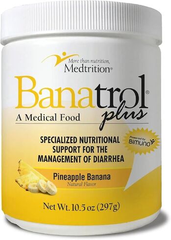 Medtrition Banatrol® مضاد الإسهال الطبيعي مع البريبايوتكس، تخفيف الإسهال المزمن، IBS، الإسهال المتكرر، أغذية طبية مدعومة سريريًا، 90 حصة غير إمساك (الأناناس) in Kuwait