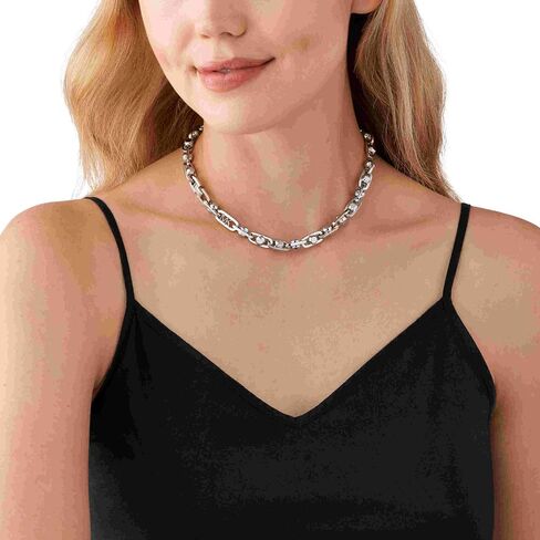 Michael Kors Stainless Steel and Pavé Crystal Heart Pendant Necklace for Women in Kuwait