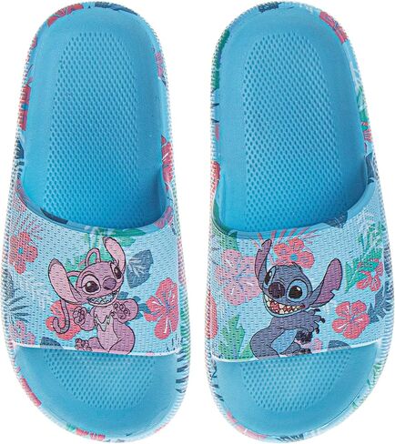 Josmo Kids Lilo and Stitch Slide Open Toe - Girl Sandals Stitch SlipOn Slides (sizes: 13 little kid / 1-4 big kid) in Saudi Arabia