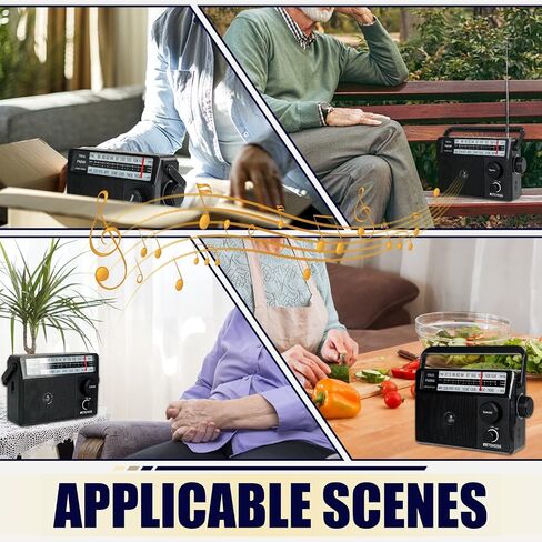 Retekess TR635 AM FM Radio with External Antenna Jack, Portable Shortwave Radio with Best Reception, Backlight LCD Display, Time Setting,Battery Operated or AC Power,Earphone Jack for Gift,Elder,Home in Saudi Arabia