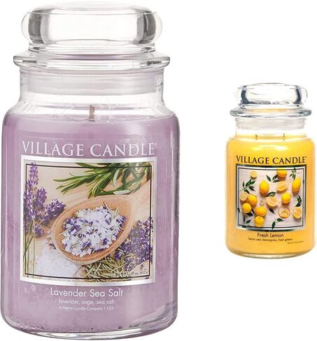 Village Candle Awaken, Large Glass Apothecary Jar Scented Candle, 21.25 oz, Green in Kuwait