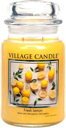 Village Candle Awaken, Large Glass Apothecary Jar Scented Candle, 21.25 oz, Green in Kuwait