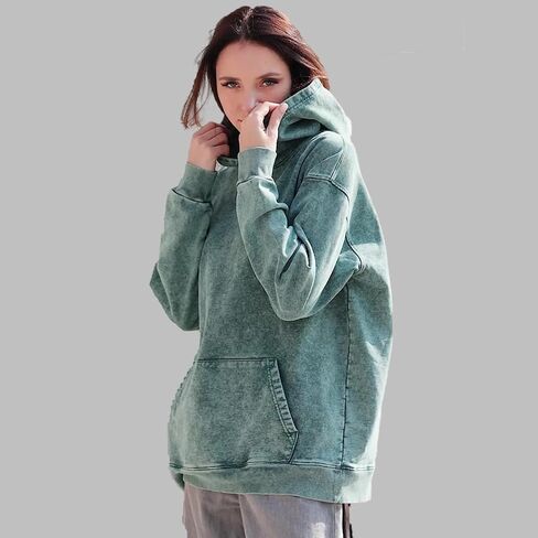 Eadali Mens Oversized Hoodies Vintage Hoodie Couples Pullover Acid Wash Hoodies for Men Streetwear Sweatshirts in Saudi Arabia