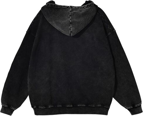 Mens Oversized Sweatshirt Zip Up Hoodie Solid Wash Old Craft Basic Jackets Unisex Heavyweight Casual Sweatshirts in Saudi Arabia