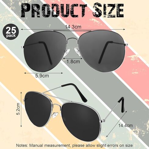 Mepase 25 Pack Classic Pilot Sunglasses for Men Women Polarized Military Driving Sun Glasse Vintage UV Proof Glasses in Kuwait