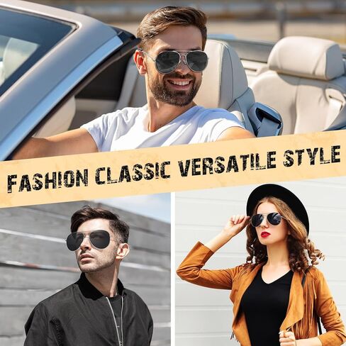 Mepase 25 Pack Classic Pilot Sunglasses for Men Women Polarized Military Driving Sun Glasse Vintage UV Proof Glasses in Kuwait