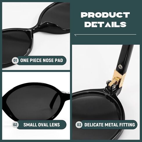 BOTEN Retro Oval Sunglasses for Women Men Small 90s Sun Glasses Trendy Round Shades Cute Designer Sunnies in Saudi Arabia