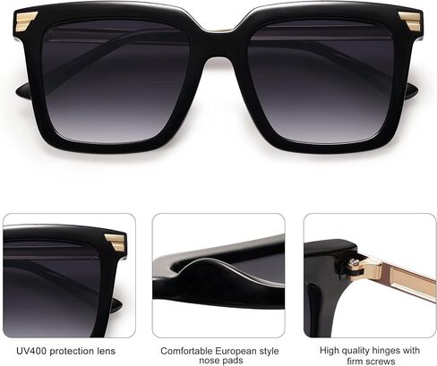 SOJOS Retro Oversized Square Sunglasses for Women Trendy Vintage Shades Classic Big Sun Glasses UV400 SJ2216 in Saudi Arabia